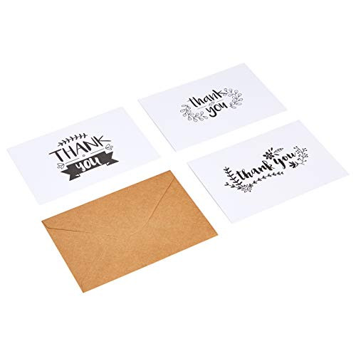 Amazon Basics Thank You Cards and Envelopes 10-Pack 48-Count