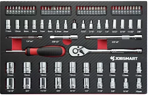 82-Piece JobSmart 3/8" Drive & 1/4" Drive Mechanic's Tool Set