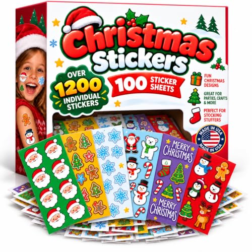 100 Holiday Sticker Sheets