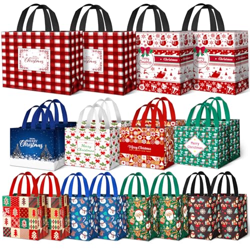 BlessedSeason 20-Pack Christmas Gift Bags, Assorted Sizes Deal