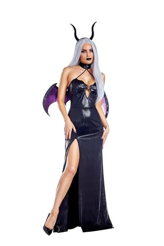 Dreamgirl Succubus Halter Dress with Wing Neckline Women’s Costume Medium