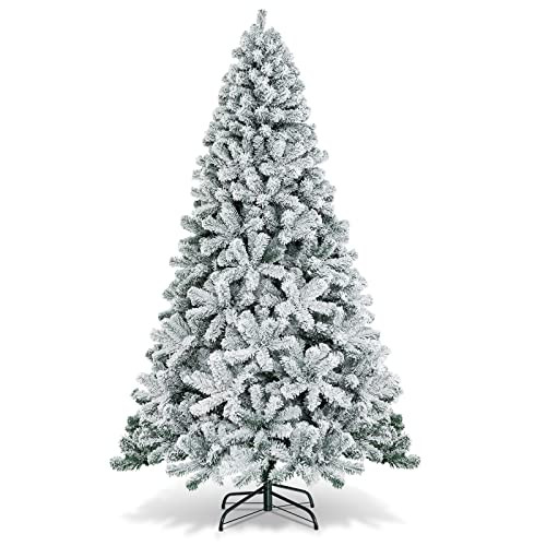 Goplus 7.5FT Artificial Snow Flocked Christmas Tree