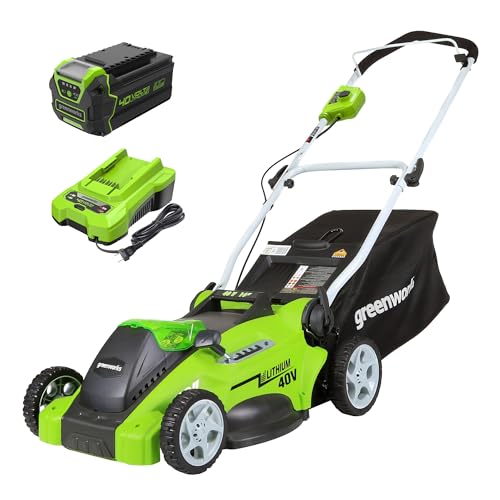 Greenworks 40V 16in Push Lawn Mower with 4.0 Ah Battery and Charger Deal