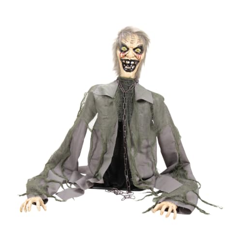 Haunted Hill Farm 2.8-Ft. Scary Crawling Zombie Halloween Animatronic Deal