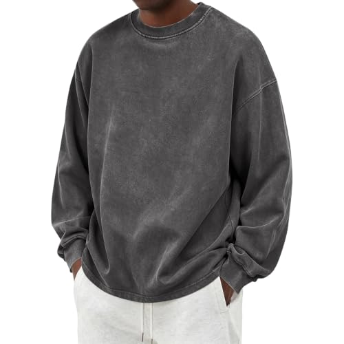 Crewneck Sweatshirt Washed Oversized Vintage