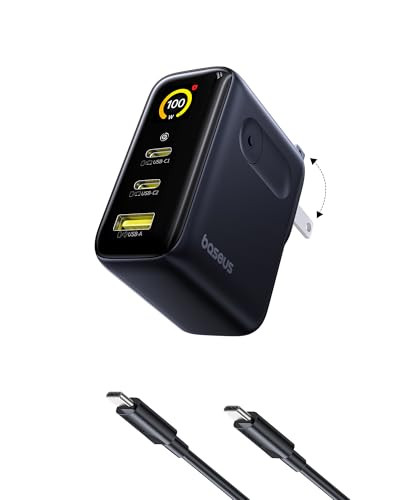 Baseus Picogo 100W USB C Charger, 3-Port (2C+1A)