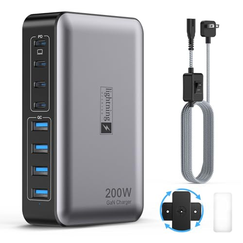 200W 8-Port GaN Charging Station