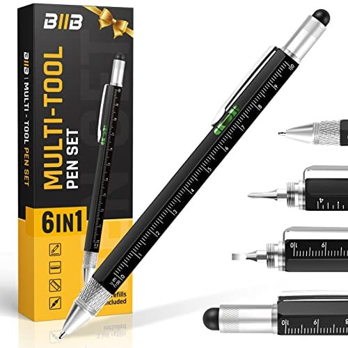 BIIB 6-in-1 Multitool Pen w/ Stylus, Screwdriver, Level & Ruler