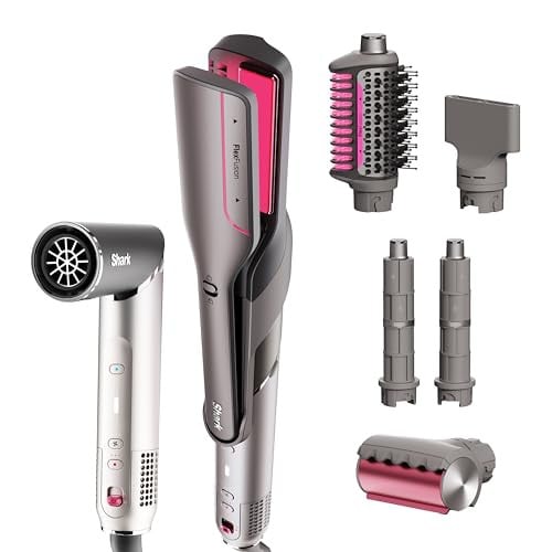 Shark Flex Fusion Hair Straightener & Powerful Hair Dryer with Fusion Hair Brush, Air Styler with Auto-Wrap Hair Curlers, Concentrator, & Frizz Fighter Deal