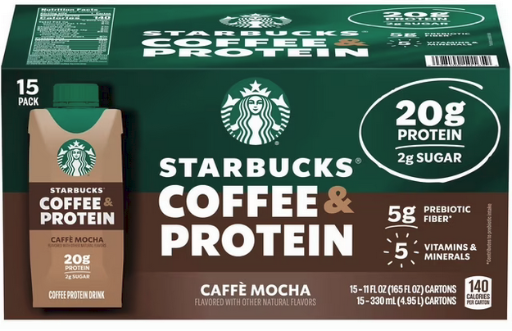 Starbucks Coffee & Protein Cafe Mocha Drink 11 oz. 15-Pack