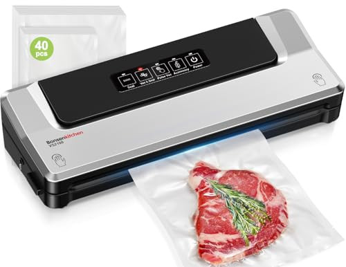 Bonsenkitchen Vacuum Sealer Machine with 40 Bags