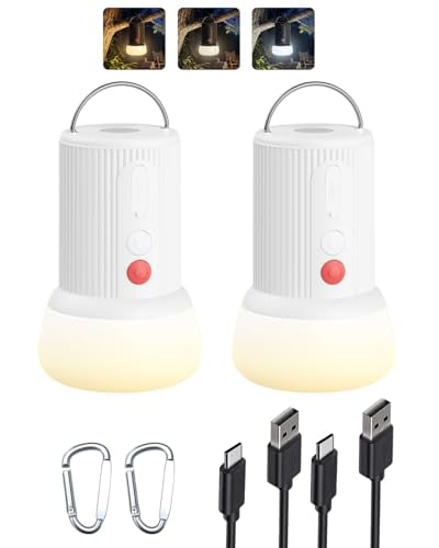 EZVALO 6000mAh LED Rechargeable Camping Lantern 2-Pack Deal
