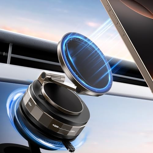 Tecknet 360° Adjustable Vacuum Magnetic Suction Cup Phone Holder