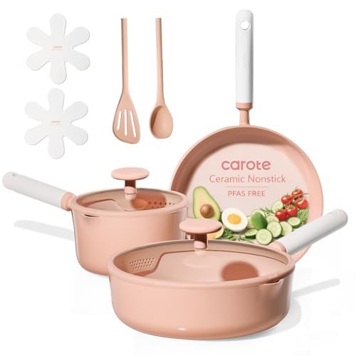 CAROTE 9-Piece Ceramic Cookware Set Nonstick Deal