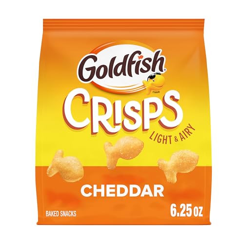 Goldfish Crisps Cheddar Cheese Baked Chip Cracker Snack 6.25-Oz