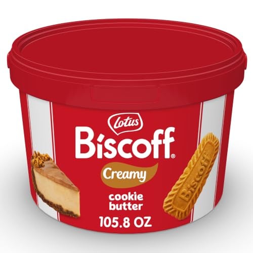 Lotus Biscoff Cookie Butter Spread Creamy 105.8oz Pail Deal