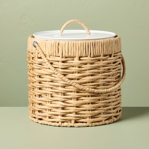 Hearth & Hand Magnolia 3.5L Woven Paper Wrapped Metal Ice Bucket