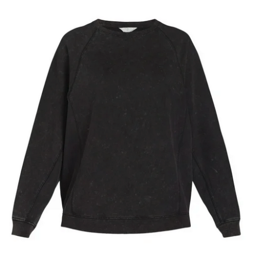 Time and Tru Women's Washed Long Sleeve Sweatshirt