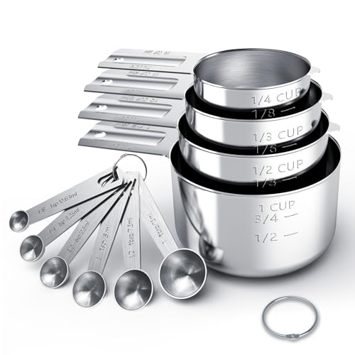 Stainless Steel Measuring Cups & Spoons Set (10-Piece) Deal