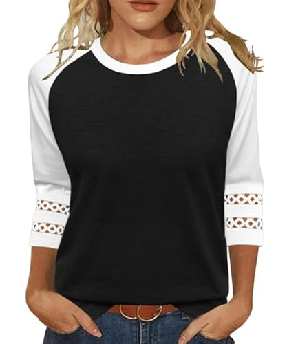 Women’s 3/4 Long Sleeve Crew-Neck Top