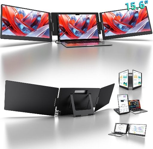KYY 15.6" 1080P FHD IPS Laptop Screen Extender