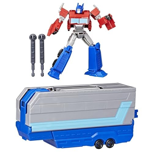 Transformers EarthSpark Optimus Prime Battle Trailer Playset w/ Action Figure