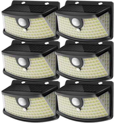 6-Pack Aootek 120-LEDs Solar Motion Sensor IP65 Waterproof Lights