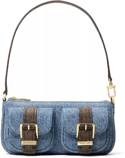 Michael Kors Zoe Small Convertible Pochette Bag (New Horizon/Brown) Deal