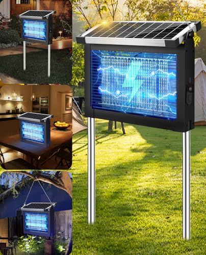 PhatroyYee Solar Bug Zapper w/ 10W Solar Panel & 4000mAh Rechargeable Battery Deal