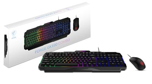 MSI Forge GK100 Combo RGB Keyboard & Mouse Set Deal