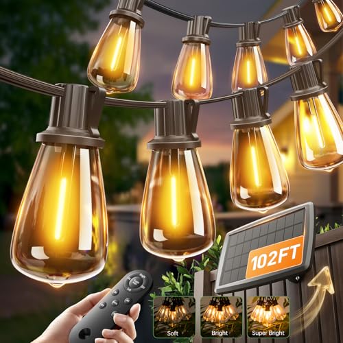 addlon 102FT Solar String Lights Outdoor with Remote Deal