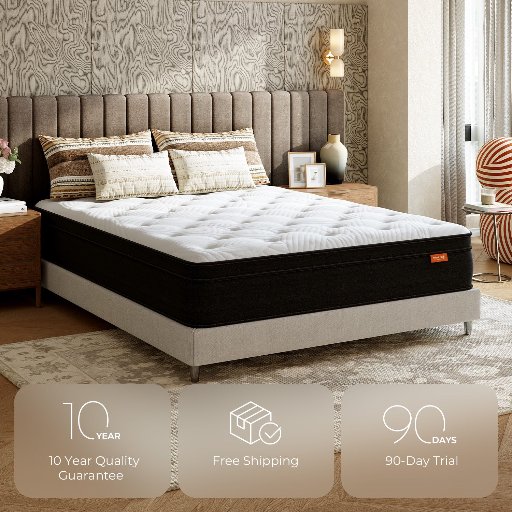 Sweetnight Twilighty 12" Medium Hybrid Mattress Queen