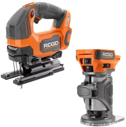 RIDGID 18V Brushless Cordless 2-Tool Combo Kit with Jig Saw and Grinder (Tools Only) Deal