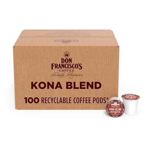 Don Francisco's Kona Blend or Mayan Dark Roast Coffee Pods, 100 Count