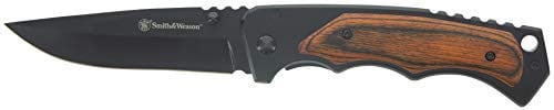 Smith & Wesson 8.5" S.S. Folding Knife w/ 3.7" Drop Point Blade & Wooden Handle Deal