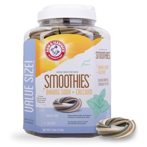 Arm & Hammer Smoothies Mint Dental Chews for Dogs 32-Count