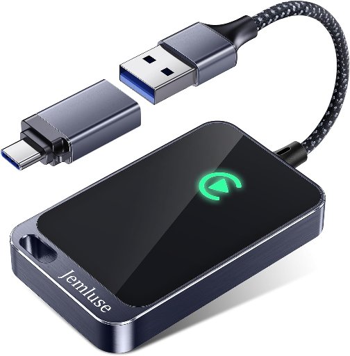 Jemluse Wireless CarPlay Adapter for Apple iPhone USB C
