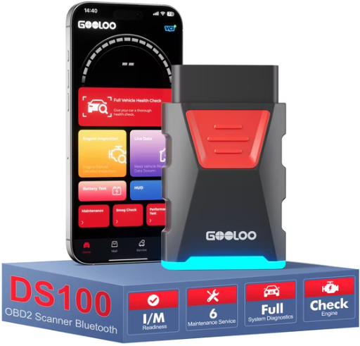 GOOLOO DS100 OBD2 Scanner Bluetooth Full System Car Diagnostic Tool
