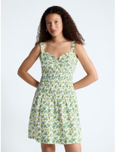 Free Assembly Women's Tiered Smocked Mini Dress