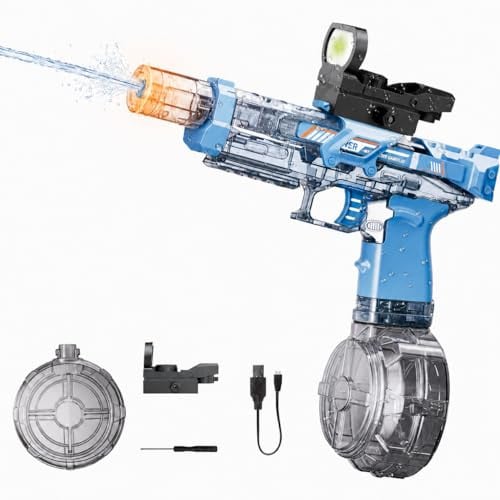nicojoy Electric Water Gun w/ LED Lights & 350ml Tank (Blue)