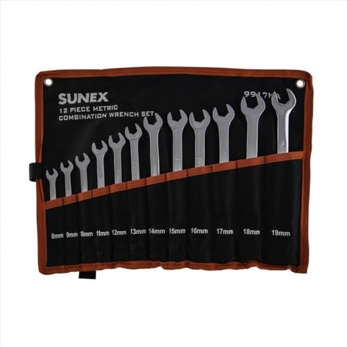 Sunex Tools 9917MA Metric V-Groove Combination Wrench Set 8mm - 19mm 12-Piece Deal
