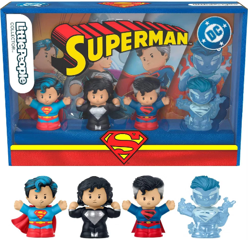 Little People Superman Through The Ages Mini Figure Toy 4-Piece Deal