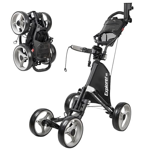 Caddytek Golf Explorer V8 Superlite Deluxe Push Cart Dark Gray Deal