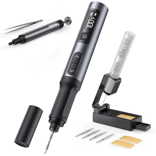 SEESII S01 16W Cordless Soldering Iron Kit w/ Digital Screen, 4 Tips & Foldable Stand Deal