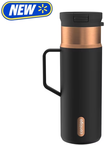 Contigo 20-Oz SnapSeal Insulated Stainless Steel Tumbler (Licorice Black/Bronze)