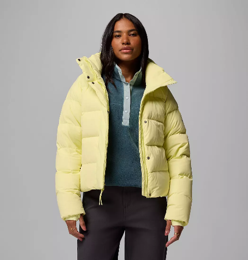 Columbia Women's Amaze Puff Hooded Jacket (Citron Haze)