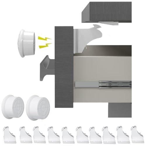 Child Safety Magnetic Cabinet Locks 10 Pack with 2 Keys Deal