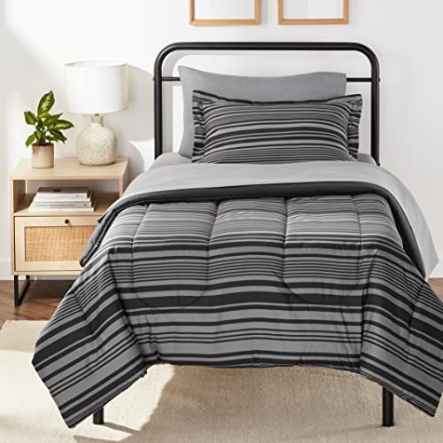 Amazon Basics 5-Piece Lightweight Microfiber Comforter Set with Sheets
