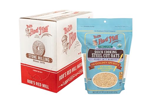 Bob's Red Mill Organic Quick Cooking Steel Cut Oats 4-Pack 22-Oz
