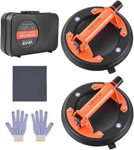 VEVOR 2-Pack 8-Inch Vacuum Glass Lifter with Metal Handle, 429 lbs Max Lift Deal